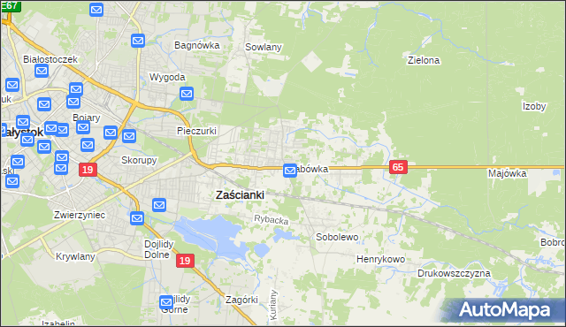 mapa Grabówka gmina Supraśl, Grabówka gmina Supraśl na mapie Targeo