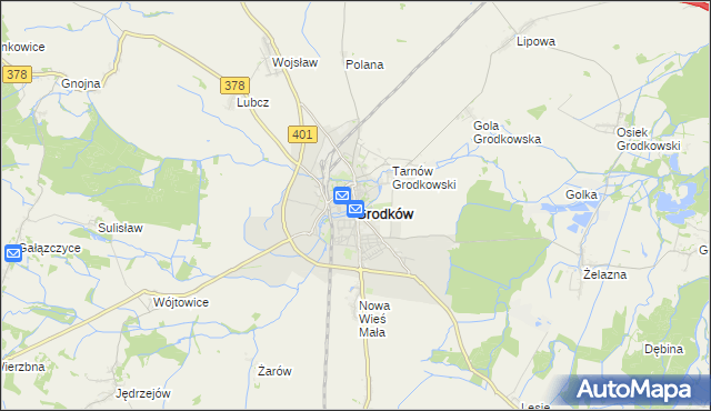 mapa Grodków powiat brzeski, Grodków powiat brzeski na mapie Targeo