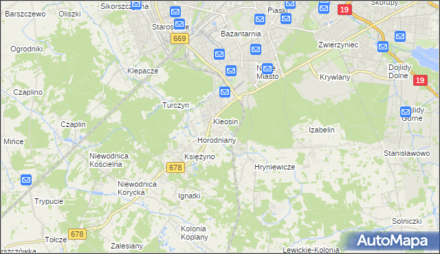 mapa Ignatki-Osiedle, Ignatki-Osiedle na mapie Targeo