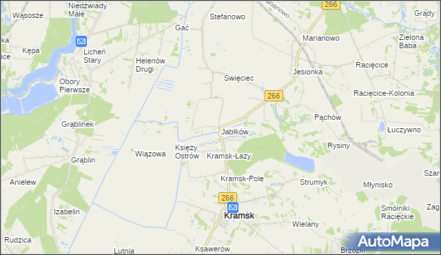 mapa Jabłków, Jabłków na mapie Targeo