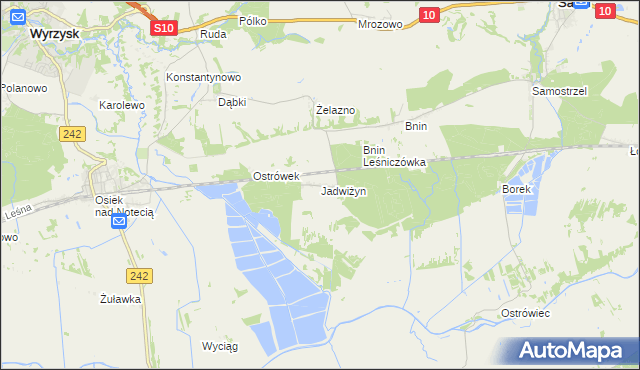 mapa Jadwiżyn gmina Sadki, Jadwiżyn gmina Sadki na mapie Targeo