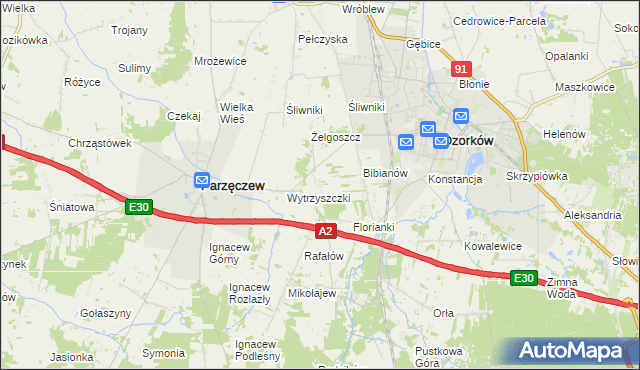 mapa Julianki, Julianki na mapie Targeo