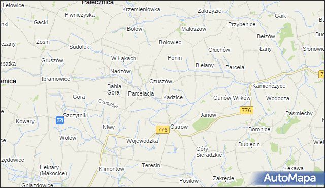 mapa Kadzice, Kadzice na mapie Targeo