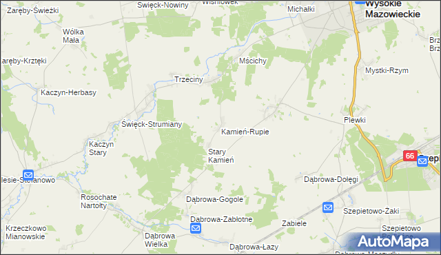 mapa Kamień-Rupie, Kamień-Rupie na mapie Targeo