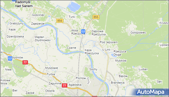 mapa Kępa Rzeczycka, Kępa Rzeczycka na mapie Targeo