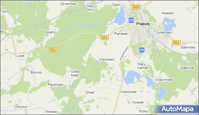 mapa Kleczewo, Kleczewo na mapie Targeo