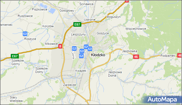 mapa Kłodzka, Kłodzko na mapie Targeo