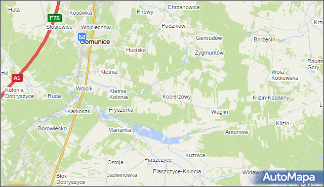 mapa Kocierzowy, Kocierzowy na mapie Targeo