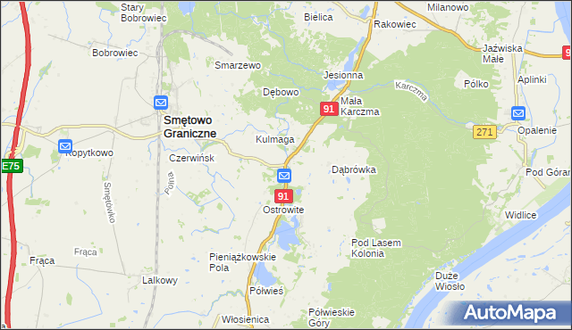 mapa Kolonia Ostrowicka, Kolonia Ostrowicka na mapie Targeo