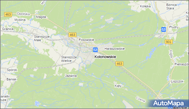 mapa Kolonowskie, Kolonowskie na mapie Targeo