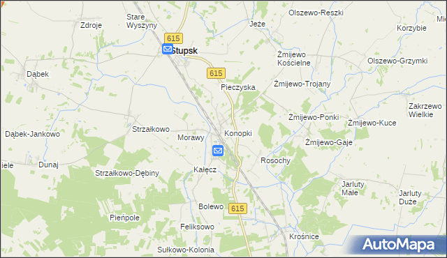 mapa Konopki gmina Stupsk, Konopki gmina Stupsk na mapie Targeo