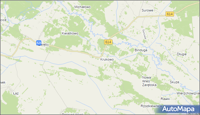 mapa Krukowo gmina Chorzele, Krukowo gmina Chorzele na mapie Targeo