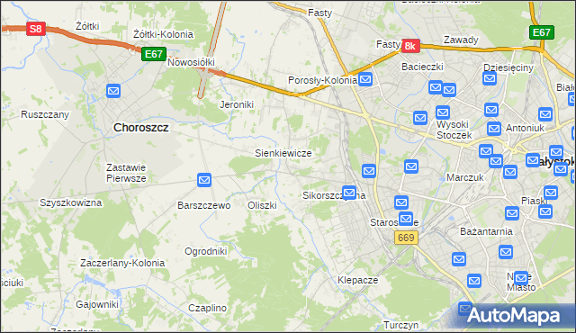 mapa Krupniki, Krupniki na mapie Targeo
