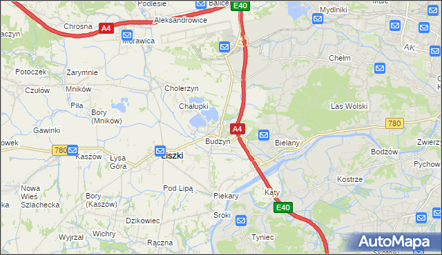 mapa Kryspinów, Kryspinów na mapie Targeo
