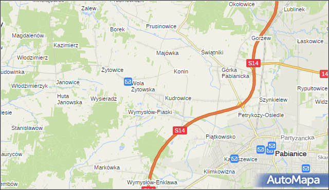 mapa Kudrowice, Kudrowice na mapie Targeo