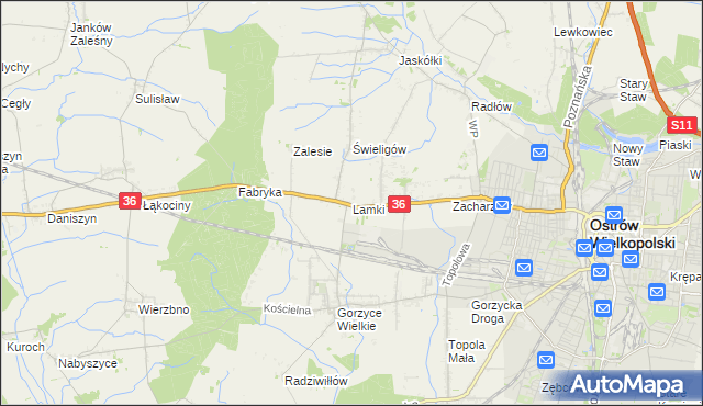 mapa Lamki, Lamki na mapie Targeo