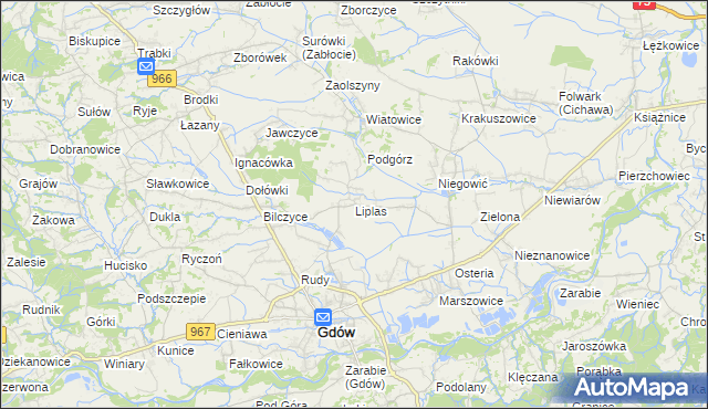 mapa Liplas, Liplas na mapie Targeo