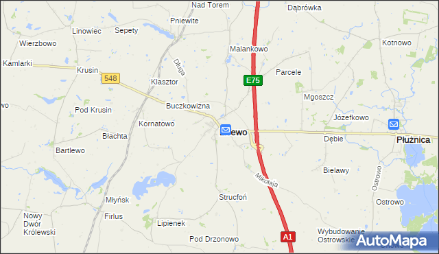 mapa Lisewo powiat chełmiński, Lisewo powiat chełmiński na mapie Targeo