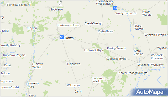 mapa Lubowicz-Kąty, Lubowicz-Kąty na mapie Targeo