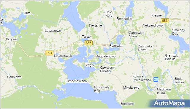 mapa Magdalenowo, Magdalenowo na mapie Targeo