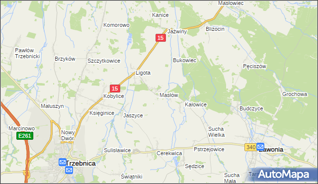 mapa Masłów, Masłów na mapie Targeo