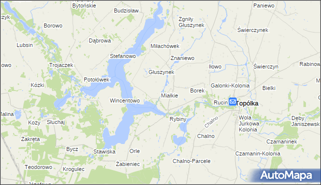 mapa Miałkie, Miałkie na mapie Targeo