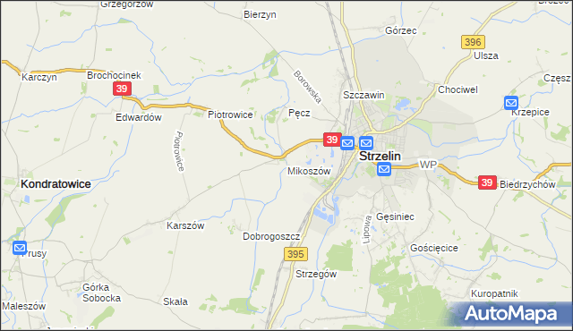 mapa Mikoszów, Mikoszów na mapie Targeo