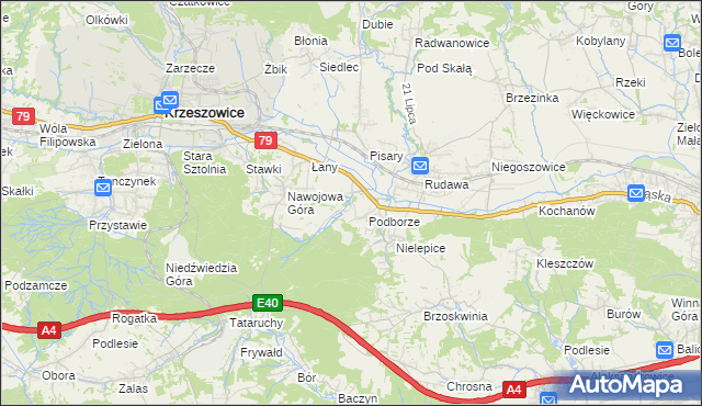 mapa Młynka, Młynka na mapie Targeo