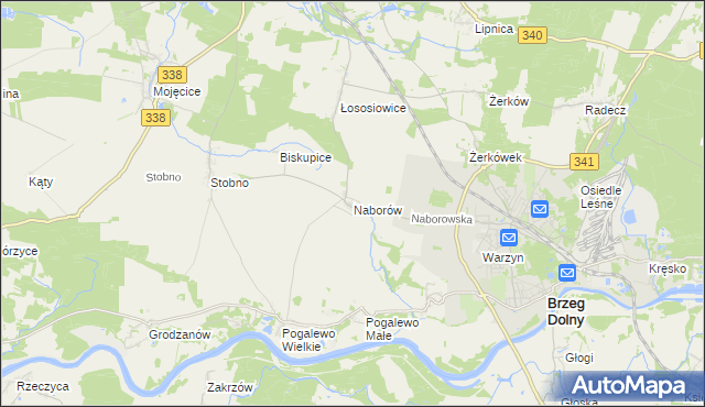 mapa Naborów, Naborów na mapie Targeo