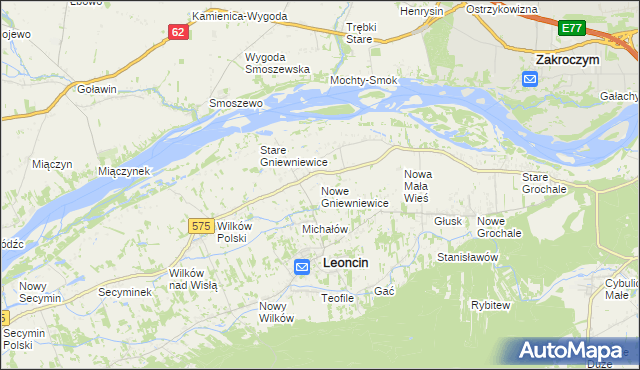 mapa Nowe Gniewniewice, Nowe Gniewniewice na mapie Targeo