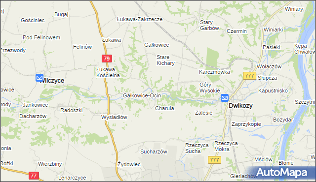 mapa Nowe Kichary, Nowe Kichary na mapie Targeo