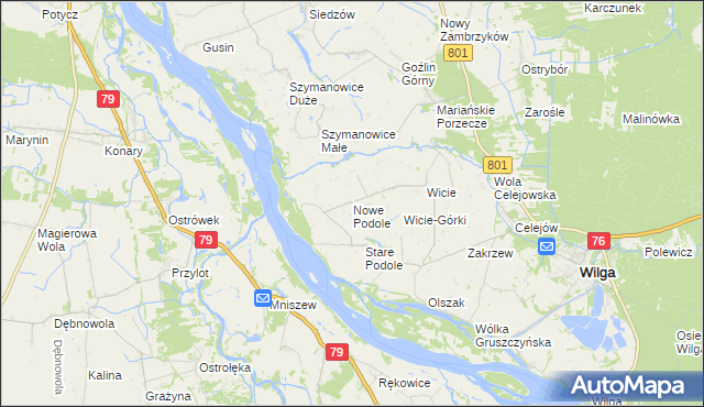 mapa Nowe Podole, Nowe Podole na mapie Targeo