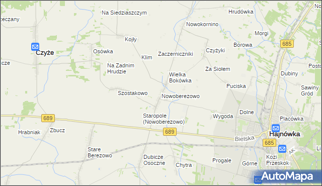 mapa Nowoberezowo, Nowoberezowo na mapie Targeo