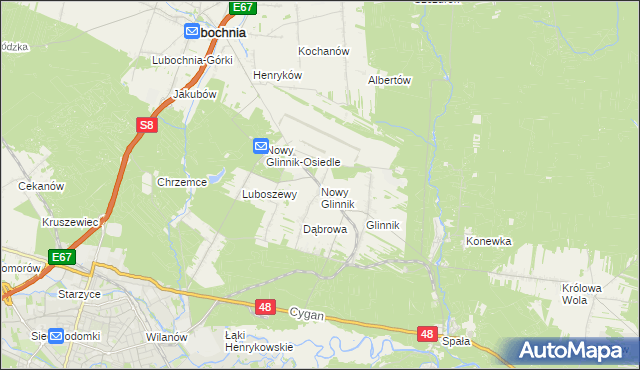 mapa Nowy Glinnik, Nowy Glinnik na mapie Targeo