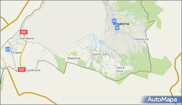 mapa Opolno-Zdrój, Opolno-Zdrój na mapie Targeo