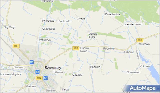 mapa Osowo Nowe, Osowo Nowe na mapie Targeo