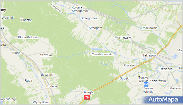 mapa Ossala-Lesisko, Ossala-Lesisko na mapie Targeo