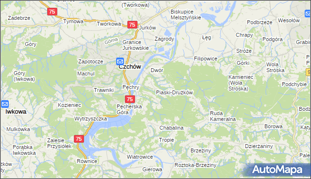 mapa Piaski-Drużków, Piaski-Drużków na mapie Targeo