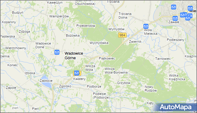 mapa Piątkowiec, Piątkowiec na mapie Targeo