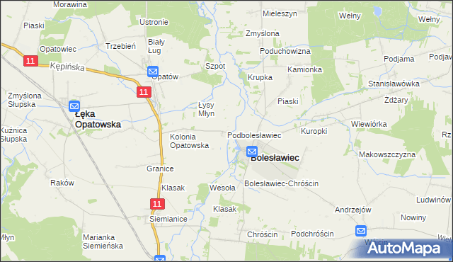 mapa Podbolesławiec, Podbolesławiec na mapie Targeo