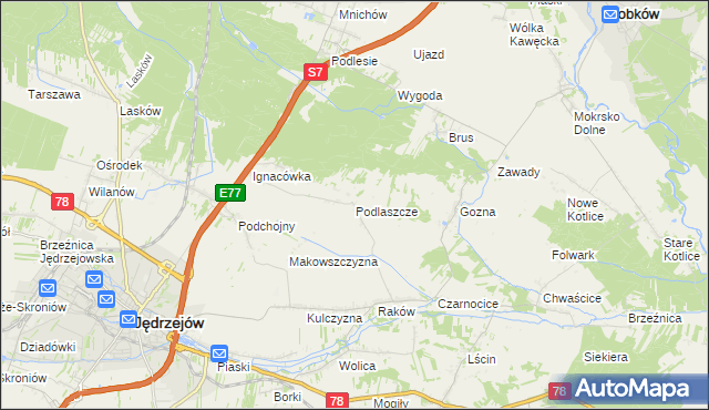 mapa Podlaszcze, Podlaszcze na mapie Targeo