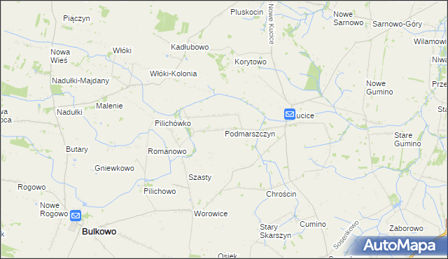 mapa Podmarszczyn, Podmarszczyn na mapie Targeo