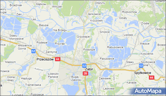 mapa Podolsze, Podolsze na mapie Targeo