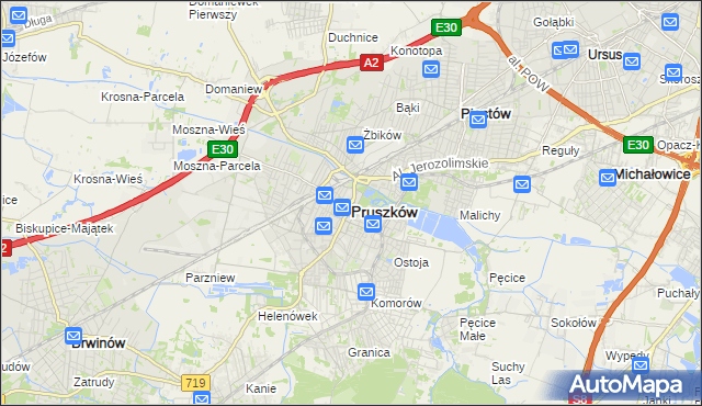 mapa Pruszków, Pruszków na mapie Targeo