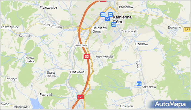 mapa Przedwojów, Przedwojów na mapie Targeo