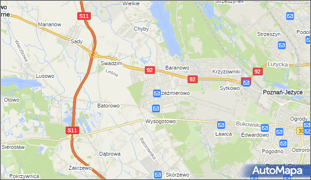 mapa Przeźmierowo, Przeźmierowo na mapie Targeo