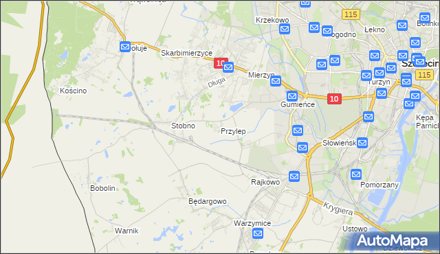 mapa Przylep, Przylep na mapie Targeo