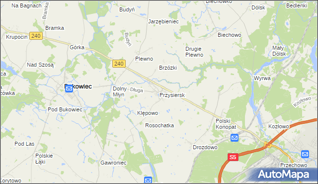 mapa Przysiersk, Przysiersk na mapie Targeo