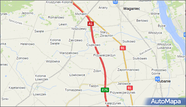 mapa Przywieczerzyn, Przywieczerzyn na mapie Targeo