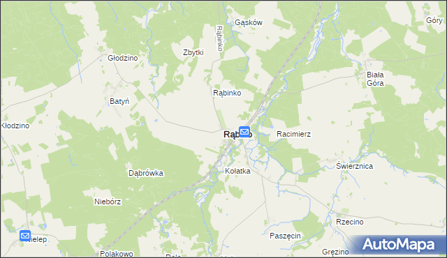 mapa Rąbino, Rąbino na mapie Targeo